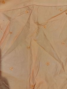 Orange Embroidered Button-Down Shirt(loose Fit)