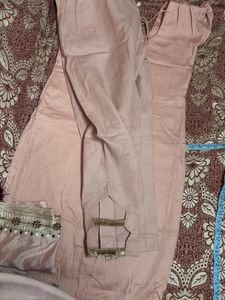 Peach Party Suit With Heavy Dupatta