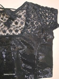 Women Black Sequin Blouse 🎀