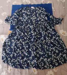 Floral Maternity Dress With Feeding Zip