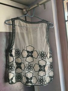 Floral Embroidered Sleeveless Top