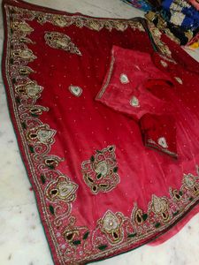 Red ♥️ Saree With Blouse ✨🔥