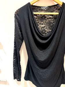 Beautiful Cowl Neck Lace  Top