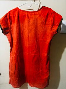 ₹120 Orange Kurta - Size: M