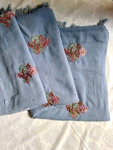 Elegant Embroidered Saree