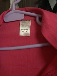 Pink Scarf with Fringes