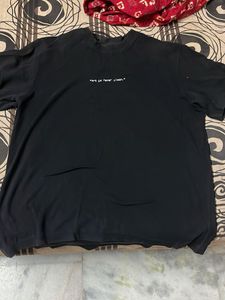 Black Graphic Tee - "Art Is Never Clean"