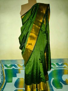 Olive Green Saree