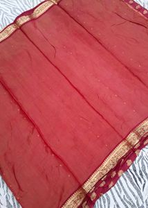 maroon colour pure Gadwal saree