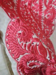 White Pink Kurta And Churidar Pant