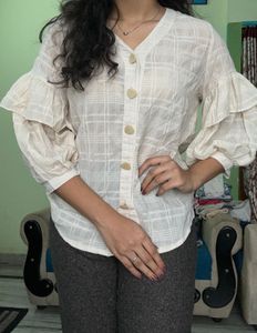 Cream colour top- Korean Top💛