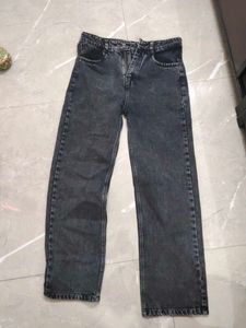 Vintage Black Wash Straight Leg Jeans