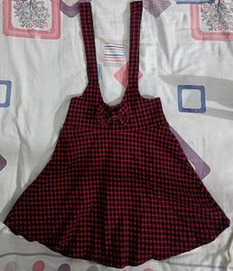 Women Red &amp; BlackCheckered Skirt Dress #shein #urbanic #berrylush #skirt #dress #wine