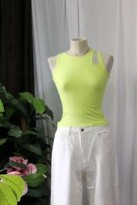 Neon Cutout Tank Top