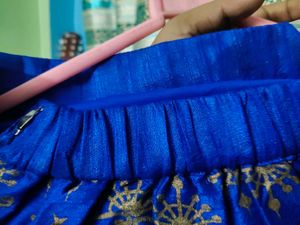 Elegant Gold &amp; Blue Indian Dress