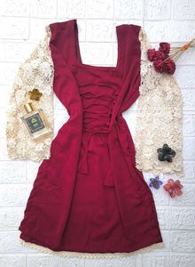 Corset Back Lace-Sleeve Kurti🎀