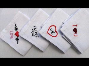 Love inspired Embroidered Handkerchiefs