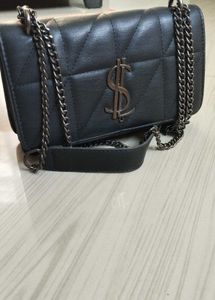 Black sling bag.