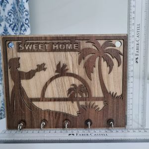Sweet Home Wooden Wall Hanging Key Holder