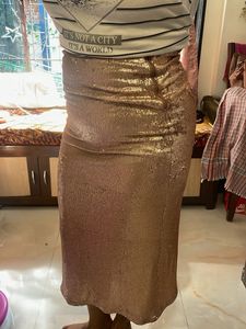 Sparkly Rose Gold Skirt