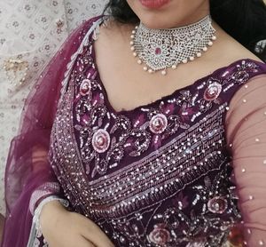 Heavy Designer Bridal Lehanga With Stones &amp; Beads