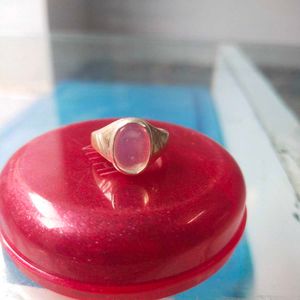 7.150 Cts. Original White Opal In Pure Silver Ring