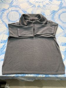 Grey Cowl Neck Sweater