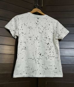 Christian Dior Women White Printed Cotton Tshirt