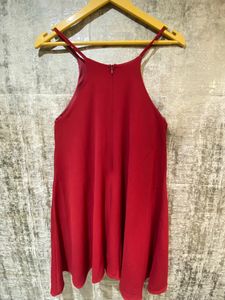 Red Sleeveless Mini Skater Dress
