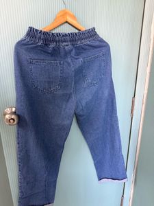 Mom jeans for women dark blue