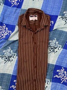 Striped Brown Shirt - Size L