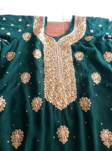 Elegant Green &amp; Gold Salwar Suit