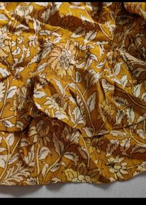 Mustard Printed Top
