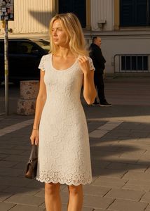 Elegant White Lace Dress