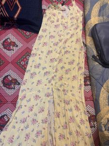 Floral Dress With Cut