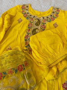 Yellow Embroidered Kurta Set