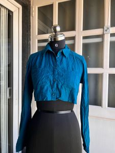 Teal Crop Top