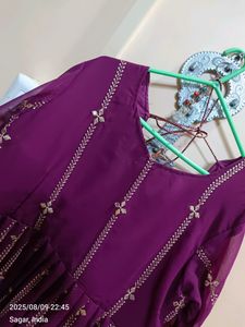 Women Embroidered Gown With Dupatta XXL