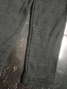 Gray Turtleneck Long Sleeve Top