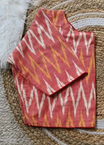Ikkat Boat Neck Blouse