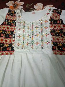 Beautiful mirror work festive dress