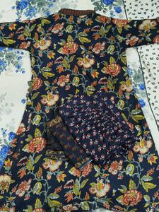 Floral Print Kurta with Dupatta