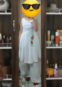 white suit with sharara