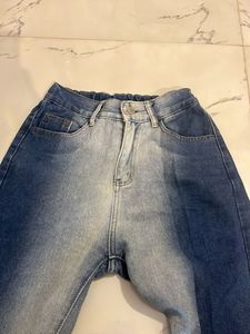 Two-Tone Flare Jeans