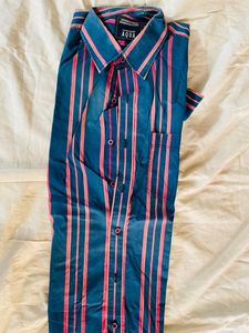 Crimsoune Aqua Striped Shirt