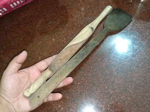 Combo - Wooden Rolling Pin/Belan, Spatula, Blender
