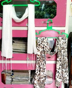 Scarves Set - Leopard &amp; White
