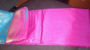 Pink & Blue Saree