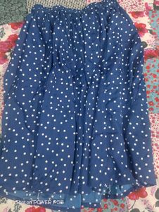 Blue Polka Dot Skirt