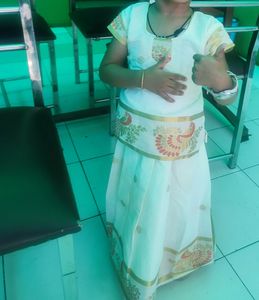 Baby Girl Top Skirt South Indian Pattu Pavadai